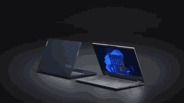 a thinkbook 14s yoga gen 2 laptop is displayed on a black background