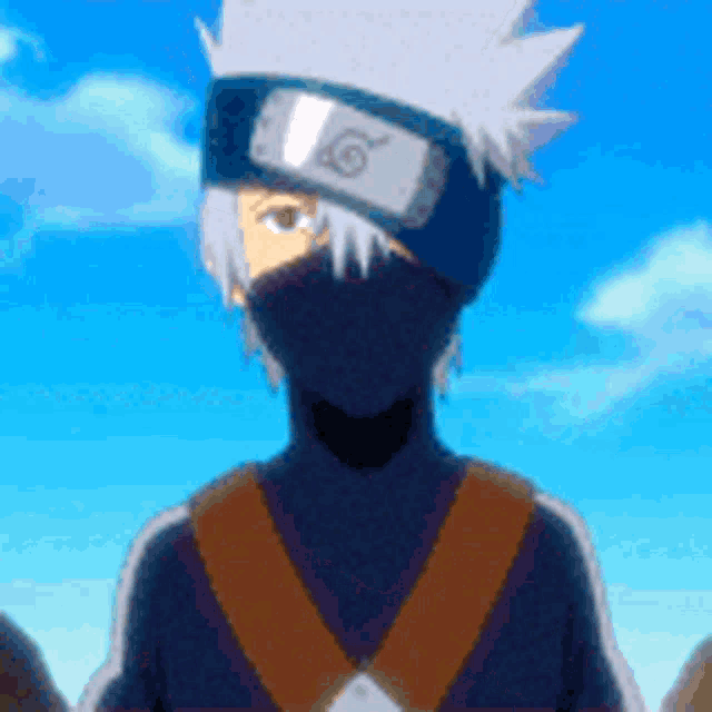 a close up of a person wearing a mask and a headband with the letter l on it