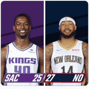 two basketball players from the kings and the new orleans