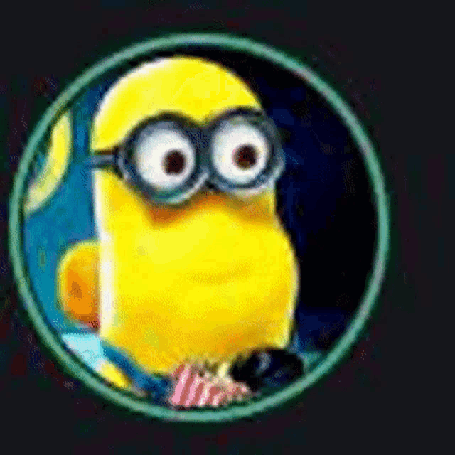 a close up of a yellow minion wearing glasses and a bow tie .