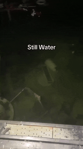 a picture of a body of water with the words still water