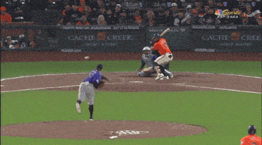 a baseball game is being shown on nbc sports
