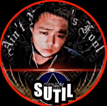 a picture of a man with the name sutil in the corner