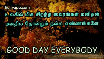 a picture of a tree with the words good day everybody