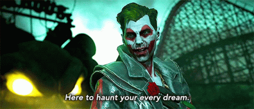 Injustice Joker GIF - Injustice Joker Here To Haunt Your Every Dream GIFs