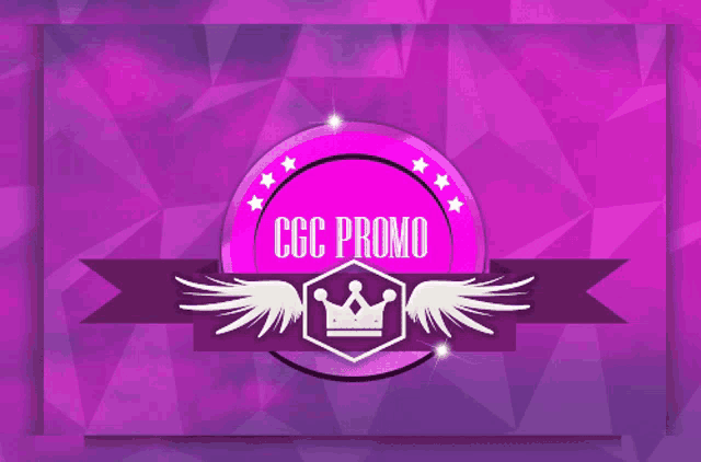 a purple circle with wings and the words ccc promo on it