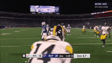 a football game is being shown on cbs