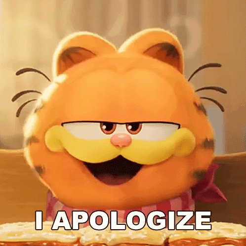 I Apologize Garfield GIF - I Apologize Garfield The Garfield Movie GIFs