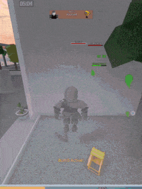 a screenshot of a video game shows a bomb active