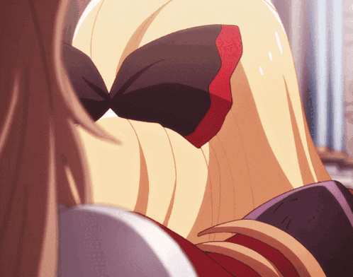 a close up of a person 's hair with a red and black bow