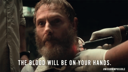 Blood Will Be On Your Hands Laser GIF - Blood Will Be On Your Hands Laser Remember GIFs