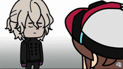 a cartoon of a person wearing a virtual reality headset with a skull logo on the bottom right