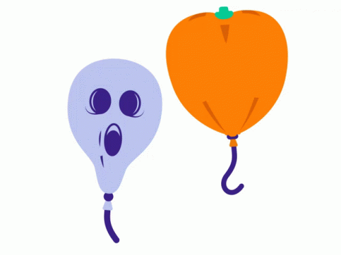Balloons Halloween Balloons GIF - Balloons Halloween Balloons Pumpkin GIFs