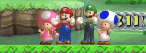 Mario Dance GIF - Mario Dance Toad GIFs