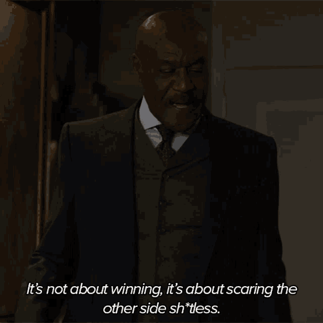 Its Not About Winning Its About Scaring The Other Side Shitless GIF - Its Not About Winning Its About Scaring The Other Side Shitless Adrian Boseman GIFs
