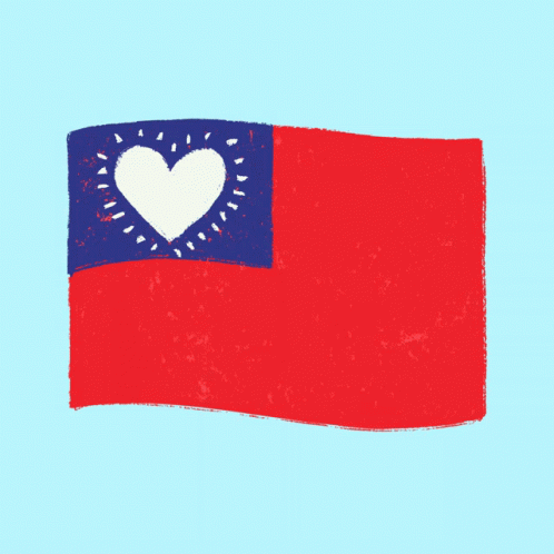 Jefcaine Taiwan Flag GIF - Jefcaine Taiwan Flag Taiwan Heart GIFs