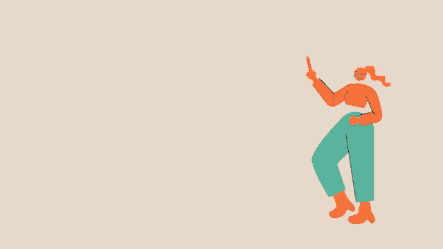 an illustration of a woman holding a pie chart with the words do not please fuck above her