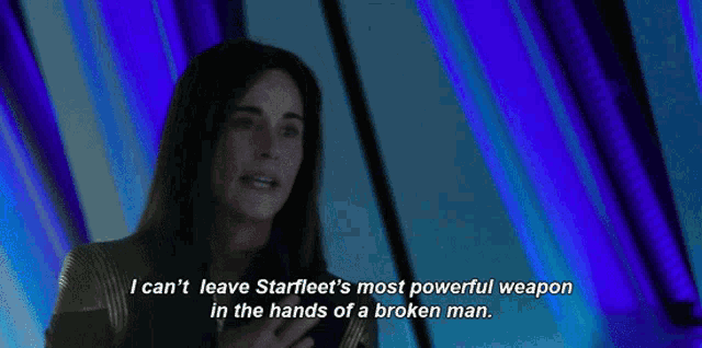 I Cant Leave Starfleets Most Powerful Weapon In The Hands Of A Broken Man Admiral Cornwall GIF - I Cant Leave Starfleets Most Powerful Weapon In The Hands Of A Broken Man Admiral Cornwall Star Trek Discovery GIFs