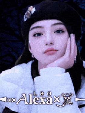a picture of a girl with alexax written on the bottom