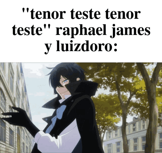 a picture of a man with the words ' tenor teste tenor teste '