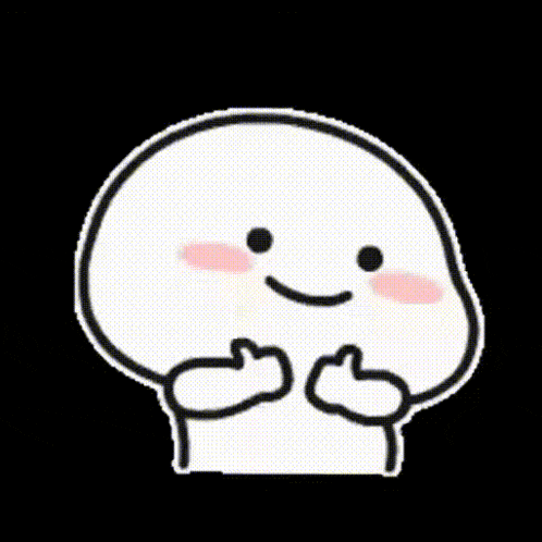 a cartoon character with a smile on his face and a thumbs up .