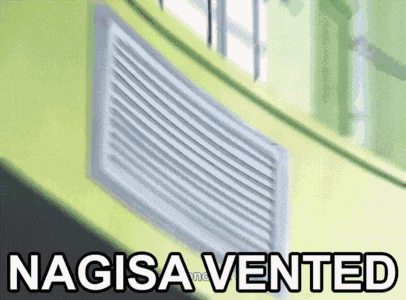 a picture of a window with the words nagisa vented on it