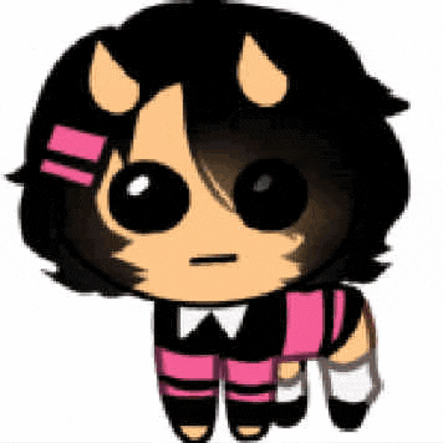 a cartoon character with horns on his head and a bow tie .