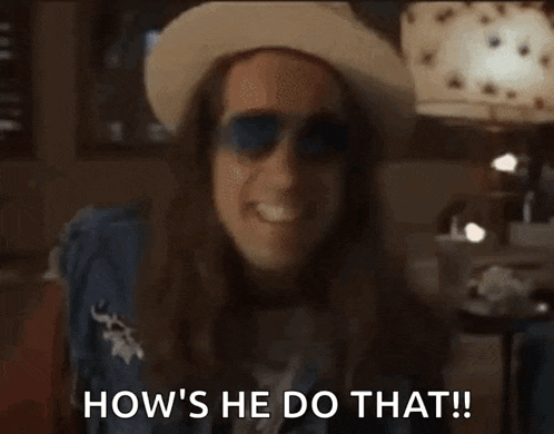 a woman wearing a hat and sunglasses is talking about how 's he do that .