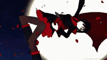 a cartoon character is flying through the air while wearing a red cape and a black skirt .