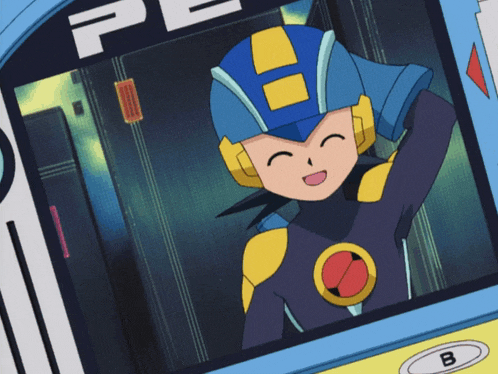 a picture of a cartoon character with the letter b on the bottom right