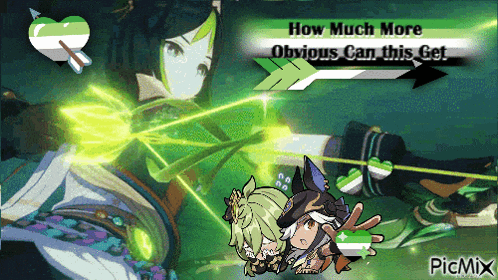 a picture of two anime characters with the words how much more obvious can this get on it