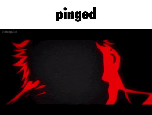 a black background with the word pinged on top