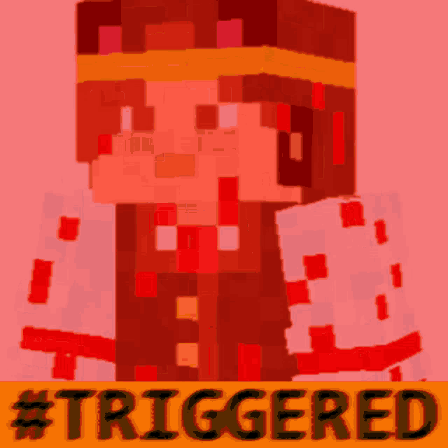 a picture of a minecraft character with the word triggered underneath it