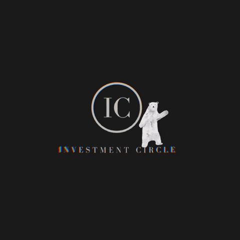 a logo for the investment circle with a polar bear in the center