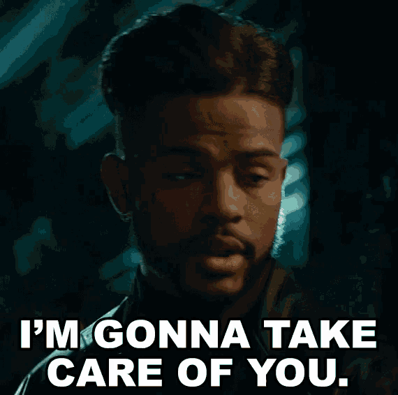 a man with a beard says i 'm gonna take care of you .