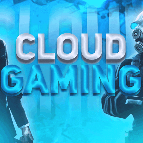 a blue background with the words cloud gaming