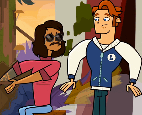 a cartoon character with the letter l on his sleeve