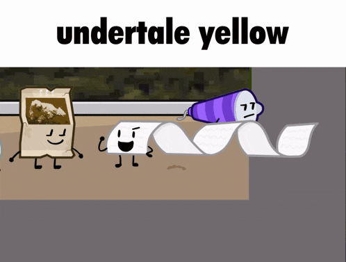 undertale yellow is written on a poster with a cartoon character