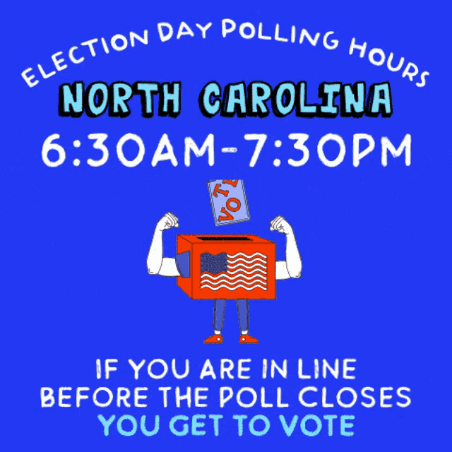 North Carolina Polls Nc GIF - North Carolina Polls Nc Election Day Polling Hours GIFs