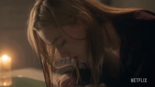 Looking Down Victoria Pedretti GIF - Looking Down Victoria Pedretti Dani Clayton GIFs