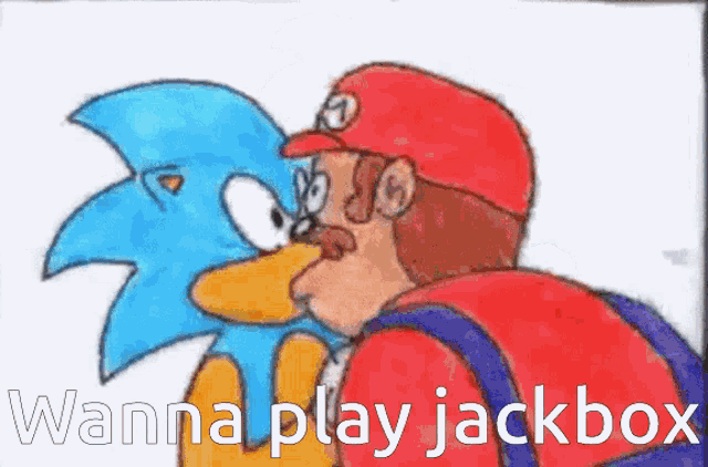 Mario Sonic GIF - Mario Sonic Jackbox GIFs