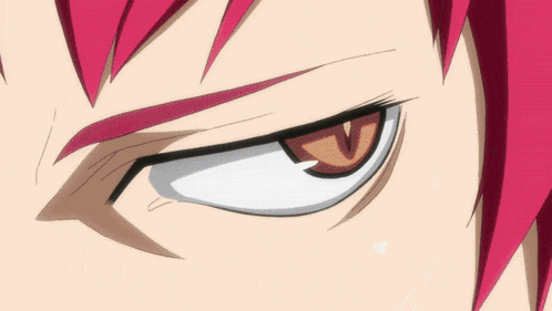 a close up of a person 's red eye