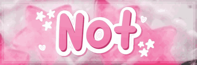 a pink and white sign that says not on it