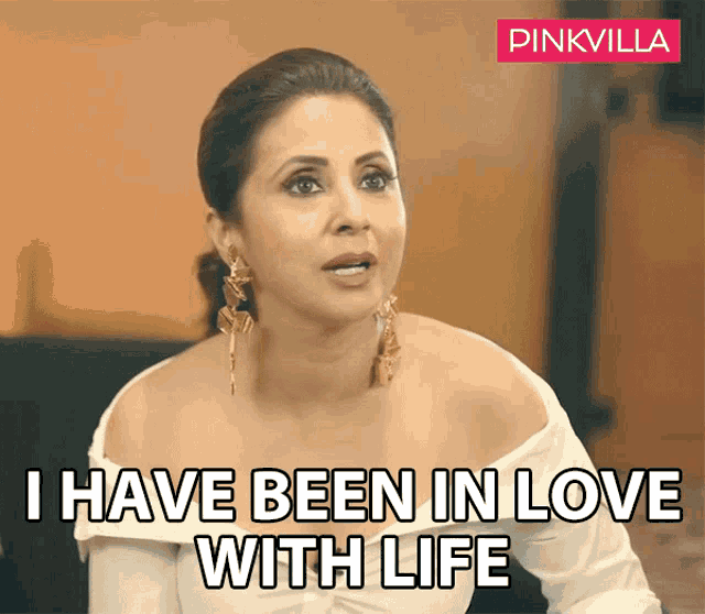 a woman says " i have been in love with life " in a pinkvilla ad