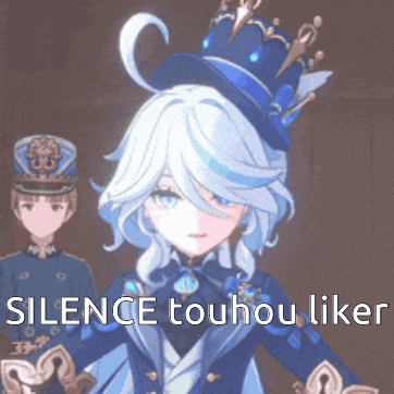 a picture of a girl with a hat and the words silence touhou liker below her