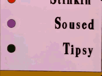 a pink sign with the words soused tipsy written on it