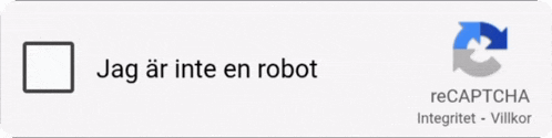 a sign that says jag ar inte en robot next to a captcha icon