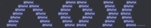 a list of hashtags including @rahat @rahat @rahat @rahat @rahat @rahat @rahat @rahat @rahat @rahat