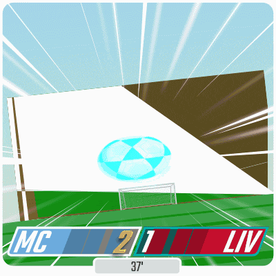 a soccer game between mc and liv with the score 37