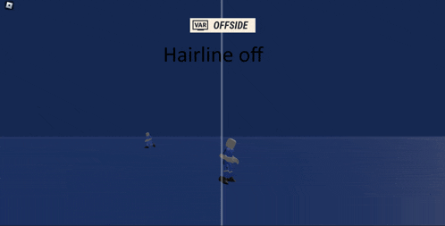 a screenshot of a video game that says var offside and hairline off